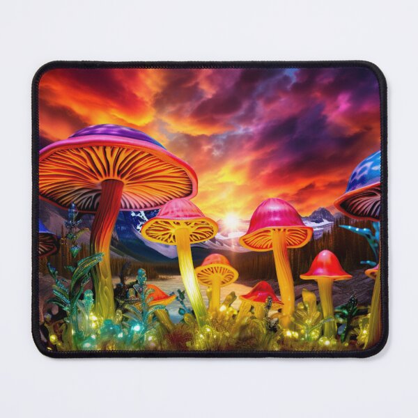 Item preview, Magical Mushrooms Sunset: Dreamscape Fantasy Art designed and sold by Fantasy Masterpiece.