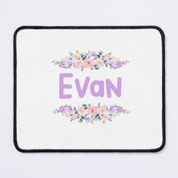Item preview, Purple Flower Evan Name Label designed and sold by NormadWorld.