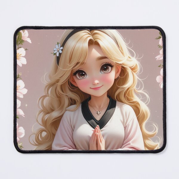 Item preview, Floral Christian Anime Beautiful Lady Prays designed and sold by duke818.