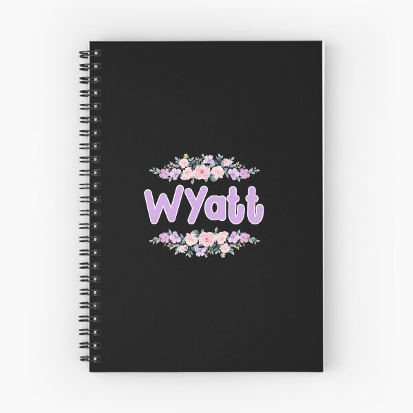 Item preview, Purple Flower Wyatt Name Label (Black) designed and sold by NormadWorld.