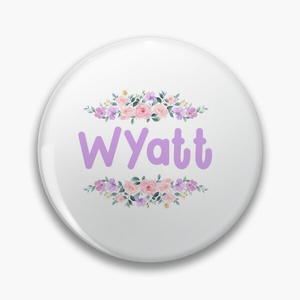 Item preview, Purple Flower Wyatt Name Label designed and sold by NormadWorld.