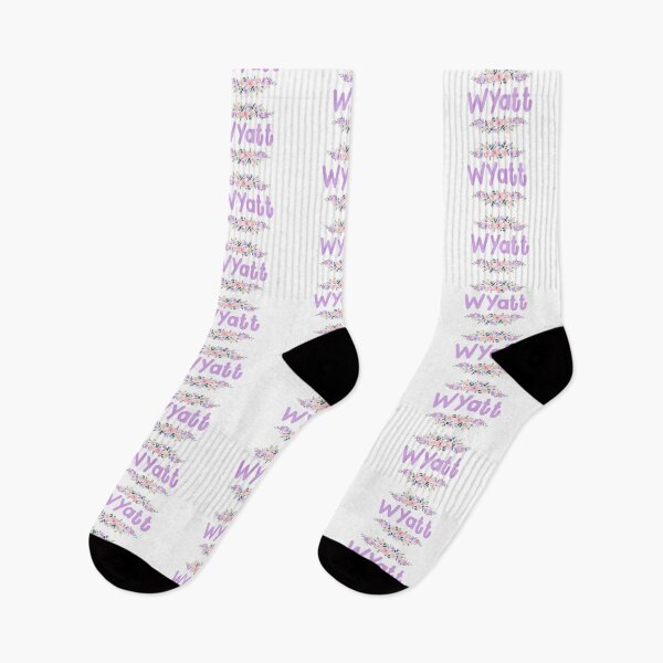 Item preview, Purple Flower Wyatt Name Label designed and sold by NormadWorld.