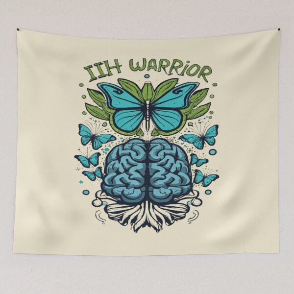 Item preview, Idiopathic Intracranial Hypertension Awareness Hope Ribbon Hearts Warrior designed and sold by UrbanGraphixs.