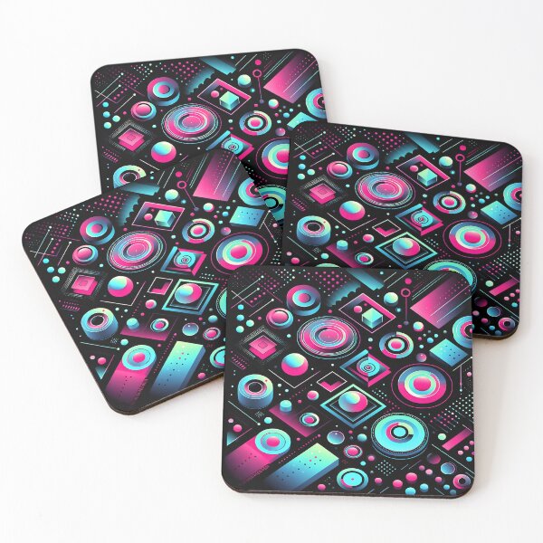 Item preview, Colorful Abstract Neon Circles designed and sold by Alessei.