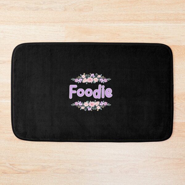 Item preview, Purple Flower Foodie Name Label (Black) designed and sold by NormadWorld.