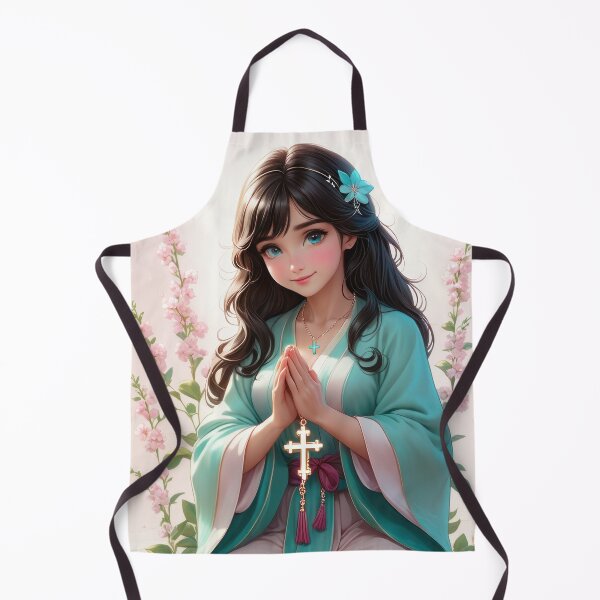Item preview, Floral Christian Anime Beautiful Lady Prays designed and sold by duke818.