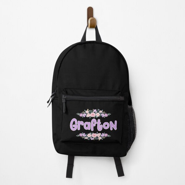 Item preview, Purple Flower Gafton Name Label (Black) designed and sold by NormadWorld.