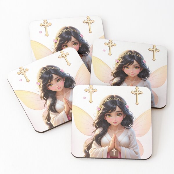 Item preview, Floral Christian Anime Beautiful Fairy Prays designed and sold by duke818.