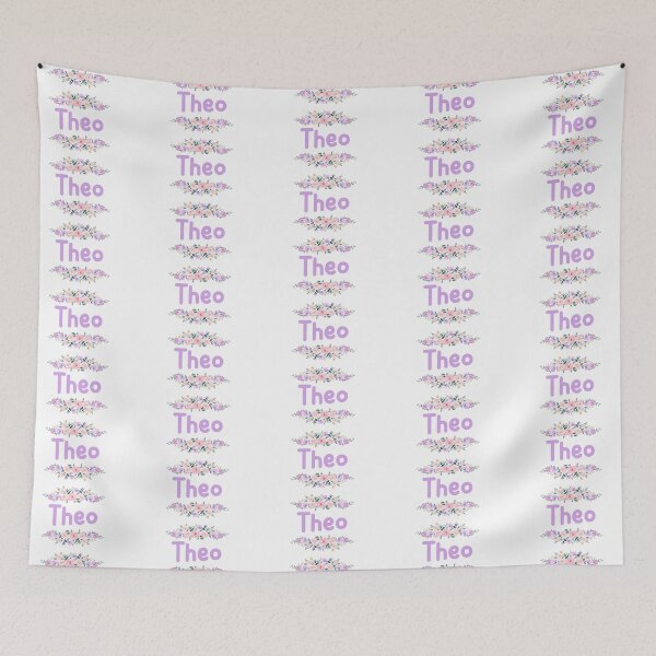 Item preview, Purple Flower Theo Name Label designed and sold by NormadWorld.