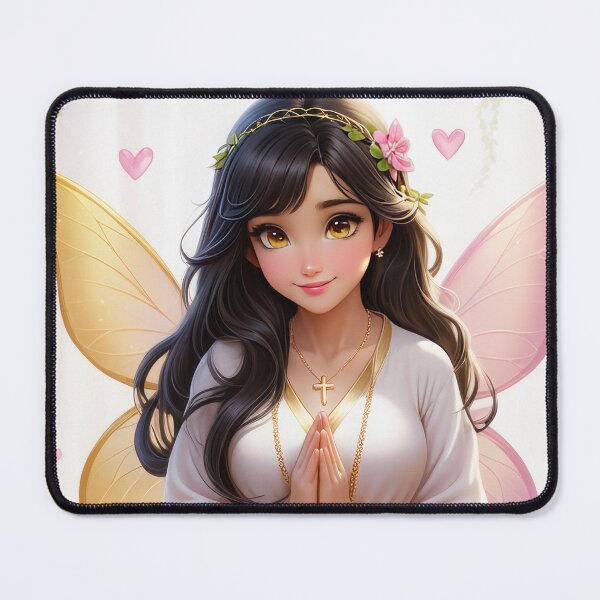 Item preview, Floral Christian Anime Beautiful Fairy Prays designed and sold by duke818.