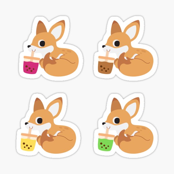 Item preview, Cute Foxes And Boba Tea designed and sold by TheAnimalZ00.