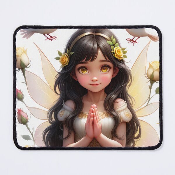 Item preview, Floral Christian Anime Beautiful Fairy Prays designed and sold by duke818.