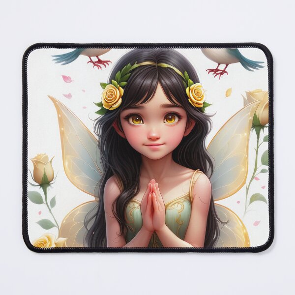 Item preview, Floral Christian Anime Beautiful Fairy Prays designed and sold by duke818.