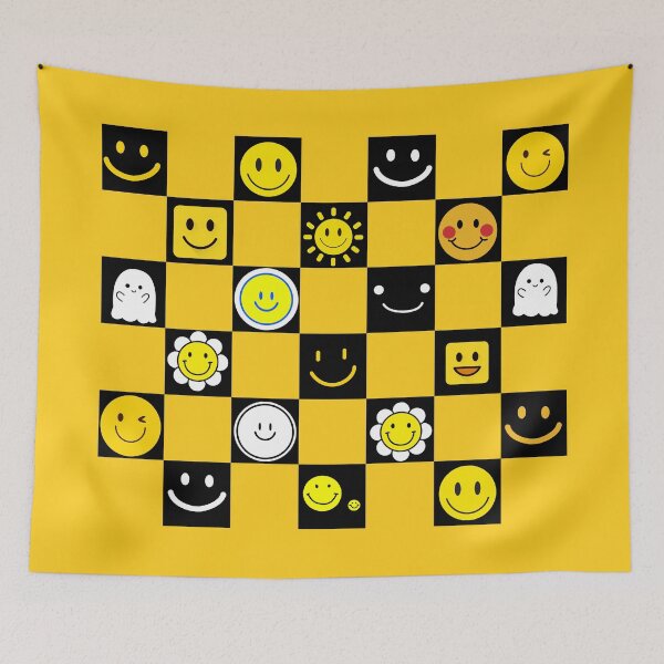 Item preview, smiley face, check pattern designed and sold by zzzozzo.
