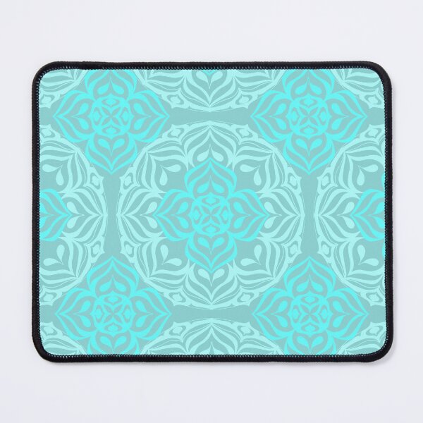 Item preview, Flower Faces in Light Blue and Aqua designed and sold by KathyLav.