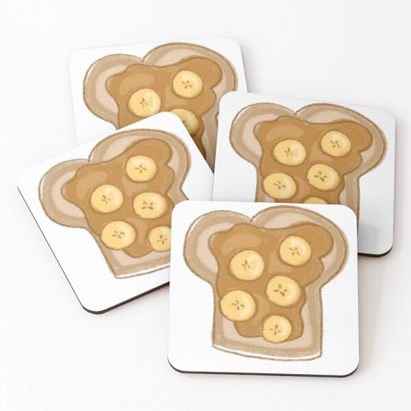 Item preview, banana peanut butter toast designed and sold by sunnyaesthetic.
