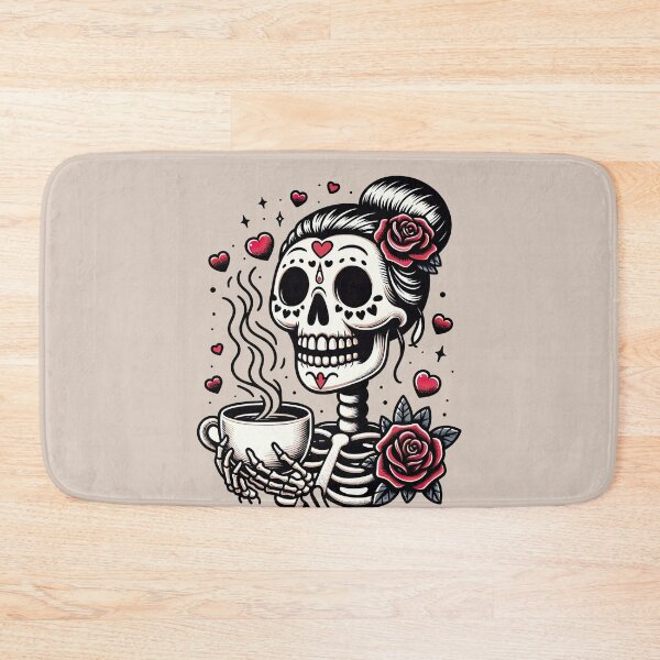 Item preview, Valentines Day Skeleton Drinking Coffee Skeleton Heart Valentines Day Cool Bones Love T-Shirt designed and sold by MAPDDesigns.