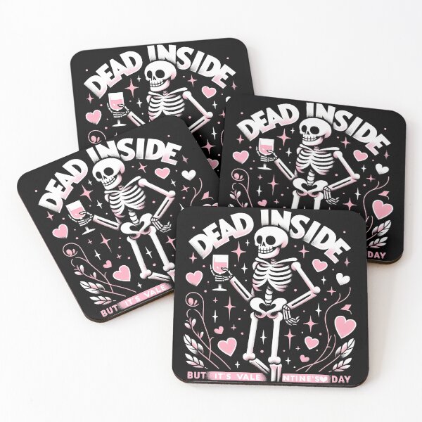 Item preview, Dead Inside But It's Valentines Day Funny Skeleton Men Women T-Shirt designed and sold by MAPDDesigns.