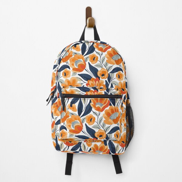 Item preview, Retro Orange Flowers - Renaissance Floral Pattern designed and sold by HausKatz.