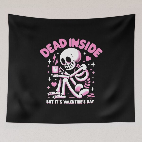 Item preview, Dead Inside But It's Valentines Day Funny Skeleton Men Women T-Shirt designed and sold by MAPDDesigns.