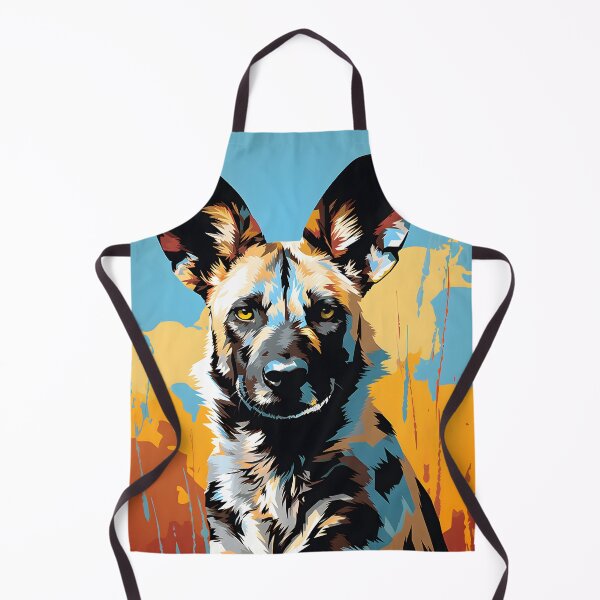 Item preview, Wild Dog portrait art. animal colorful. Animal throw pillow. designed and sold by formform.