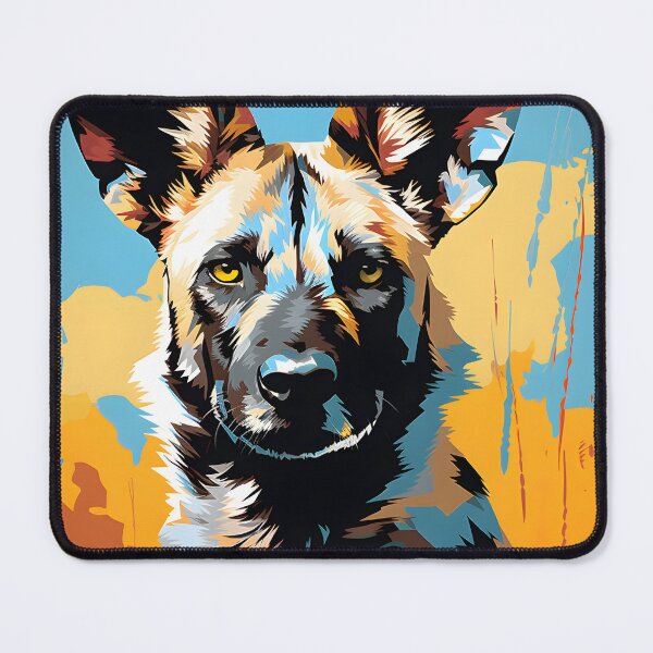 Item preview, Wild Dog portrait art. animal colorful. Animal throw pillow.  designed and sold by formform.
