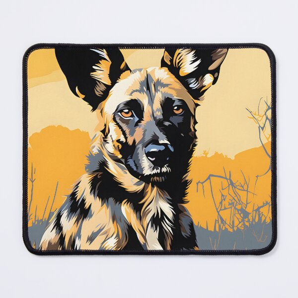 Item preview, Wild Dog portrait art. animal colorful. Animal throw pillow.  designed and sold by formform.