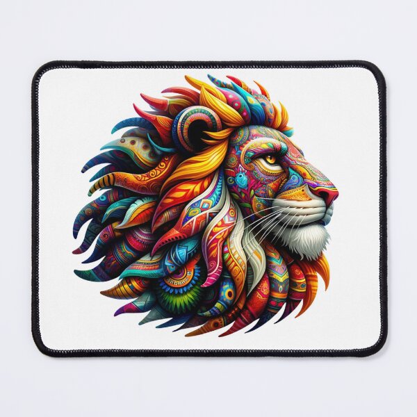 Item preview, Dazzling, dream-inspired Stunning Lion with elaborate, Alibrije style vibrant patterns and bold hues designed and sold by TheScruffyGoose.