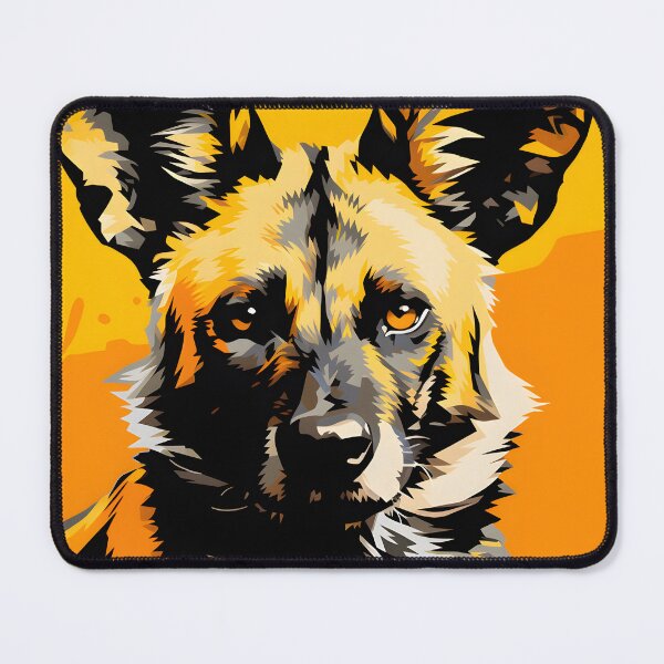 Item preview, Wild Dog portrait art. animal colorful. Animal throw pillow.  designed and sold by formform.