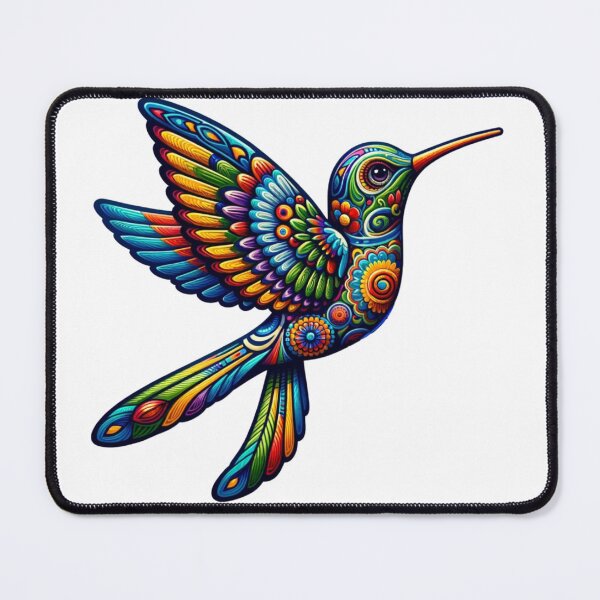 Item preview, Alibrije Style Hummingbird with a kaleidoscope of colors and complex motifs designed and sold by TheScruffyGoose.