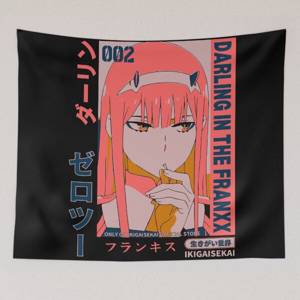 Aperçu de l'œuvre Regard silencieux et sérieux - Zero Two créée et vendue par Isaias Gomez | IKIGAISEKAI.