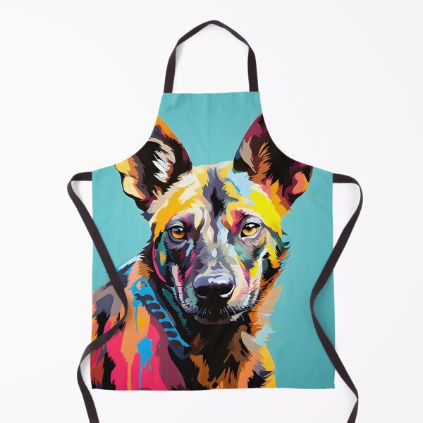 Item preview, Wild Dog portrait art. animal colorful. Animal throw pillow. designed and sold by formform.