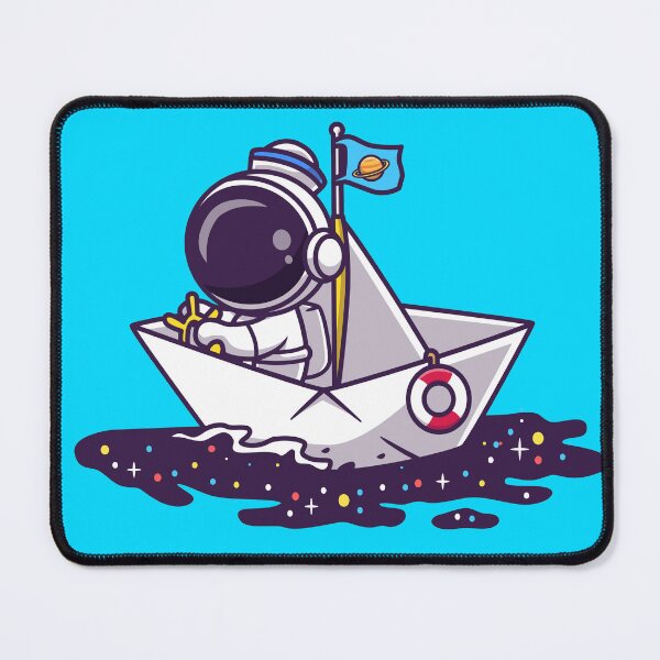 Item preview, Paper Boat Odyssey: Cute Astronaut Sails Through Space designed and sold by hjian8219.