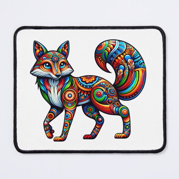 Item preview, Alibrije style cute Fox vibrant patterns and bold hues,Dazzling, dream-inspired with elaborate, designed and sold by TheScruffyGoose.