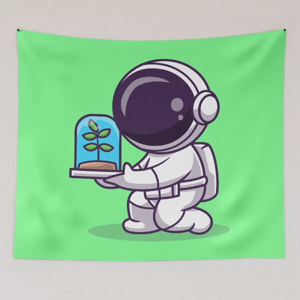Item preview, Botanical Cosmonaut: Cute Astronaut Cultivating Plant in a Bottle designed and sold by hjian8219.