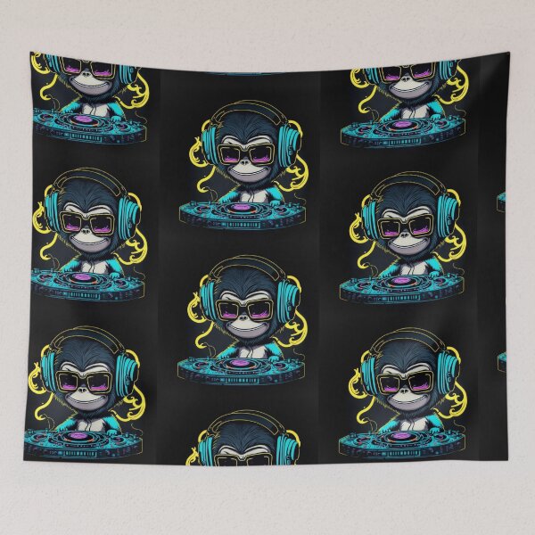 Item preview, DJ Monkey with neon glow and mixer/dex. designed and sold by Grin.