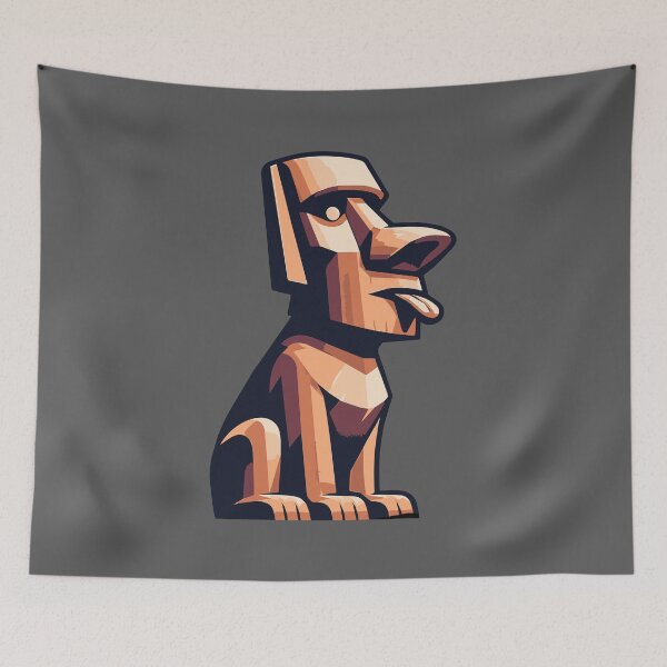 Item preview, Moai Dog Sigma Sticker designed and sold by Vamp2DxZSmit.