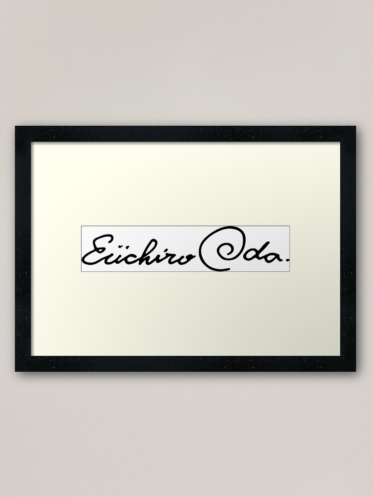 Eiichiro Oda Signature 漫画家 Framed Art Print By Opngoo Redbubble