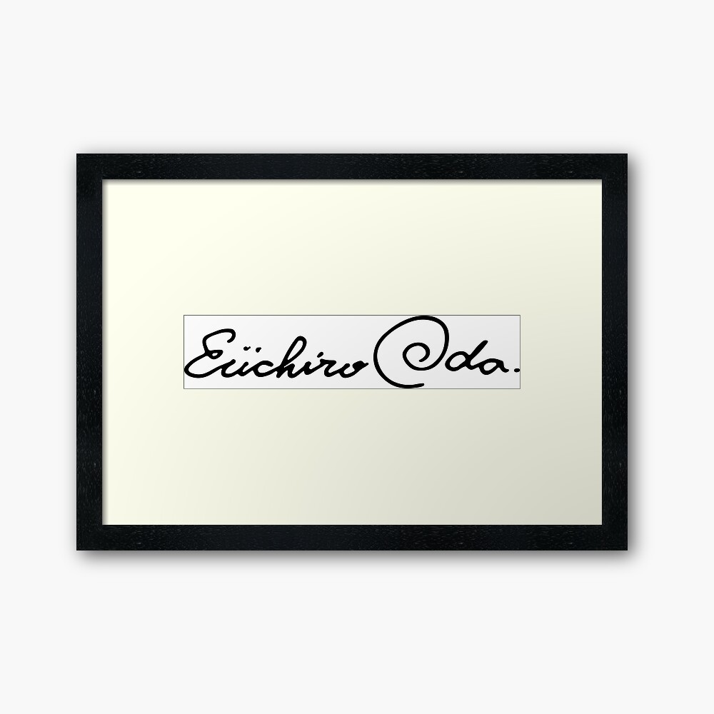 Eiichiro Oda Signature 漫画家 Framed Art Print By Opngoo Redbubble