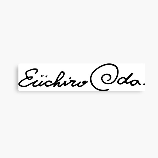 Eiichiro ODA - Signature 漫画家 Canvas Print