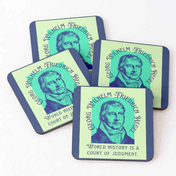 Item preview, Georg Wilhelm Friedrich Hegel portrait and quote: World history is a court of judgment. designed and sold by artbleed.