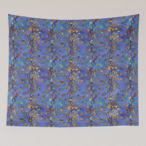 Item preview, Tree twigs, leaves, autumn pattern, painting. designed and sold by UVI-CA.