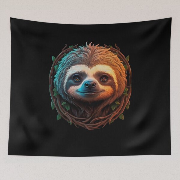 Item preview, Cute Sloth Surrounded by Vines designed and sold by FurNation.
