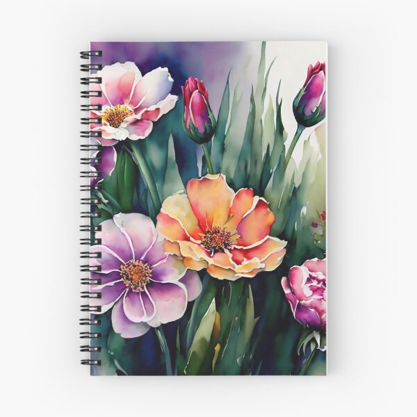 Item preview, Garden Bouquet - watercolor roses and windflowers designed and sold by Kestrelle.