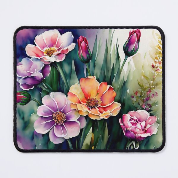 Item preview, Garden Bouquet - watercolor roses and windflowers designed and sold by Kestrelle.