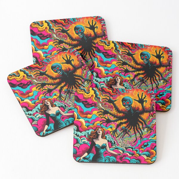 Item preview, Trippy Psychedelic Skull Demon designed and sold by AIPixelMaster.