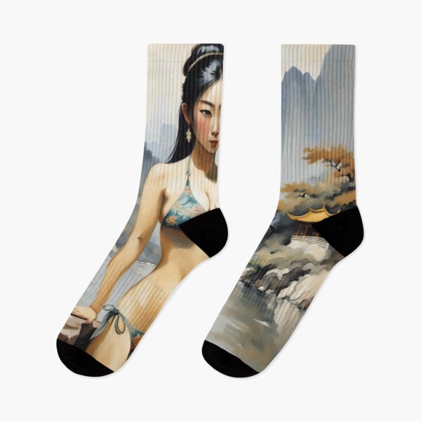 Item preview, Beautiful Chinese girl by river designed and sold by JackFreestone.