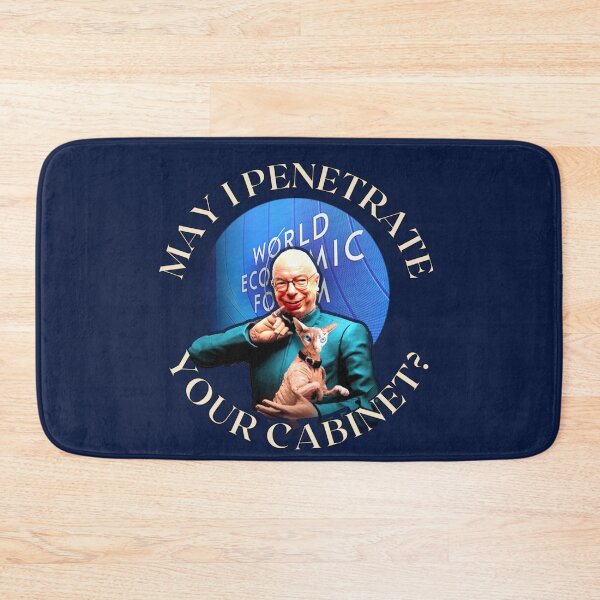 Item preview, Globalist Klaus Schwab: May I Penetrate Your Cabinet? designed and sold by Sanctum Icons.