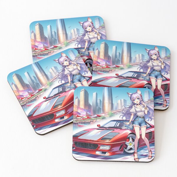 Item preview, Classic Italian Car Anime Girl designed and sold by BitterSilver.