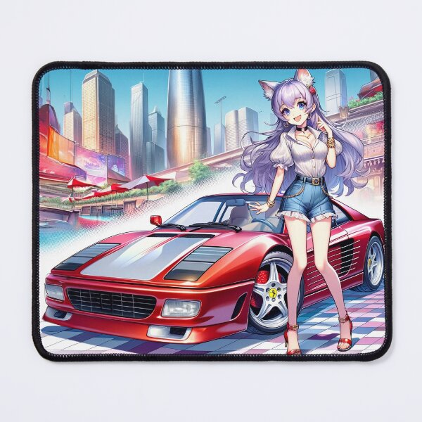Item preview, Classic Italian Car Anime Girl designed and sold by BitterSilver.